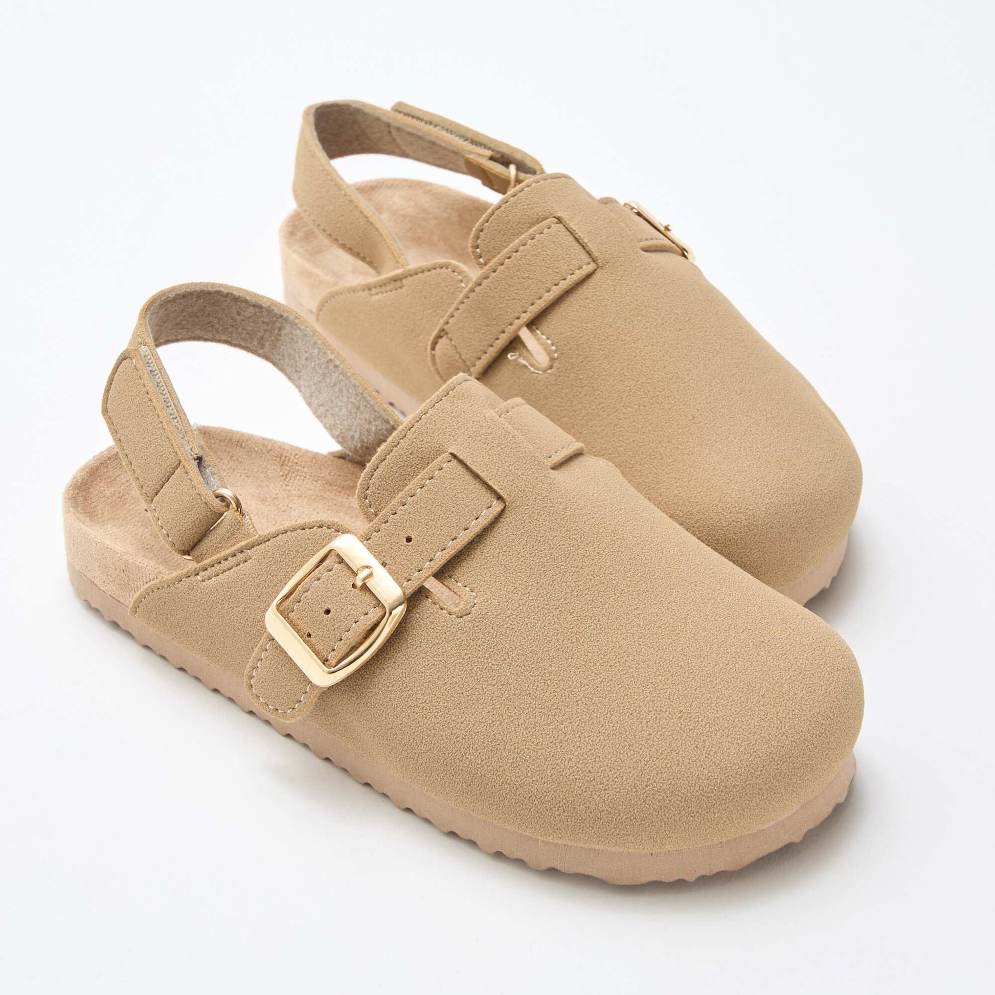 Faux Suede Clog BEIGE
