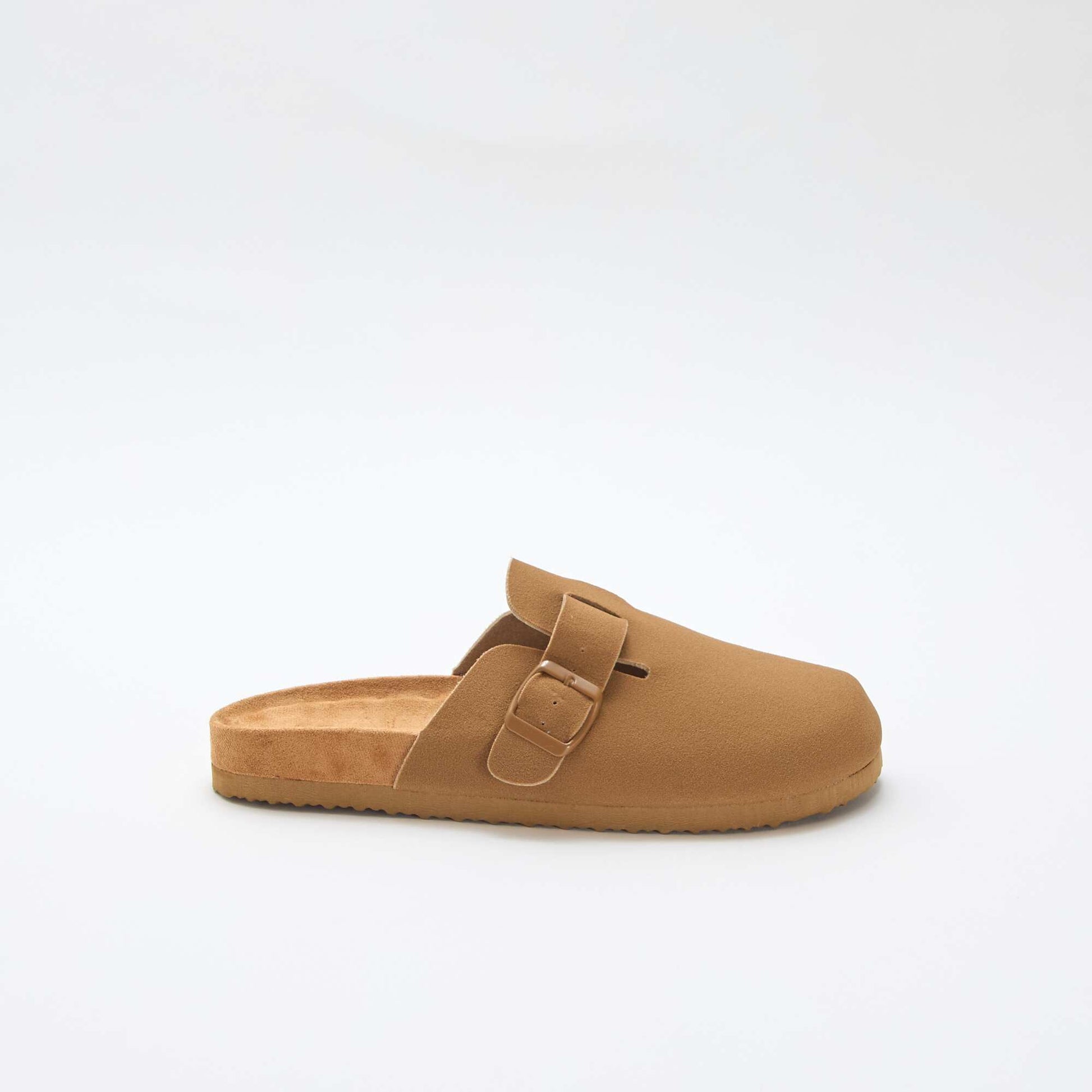 Suede-Effect Mule Clogs BROWN