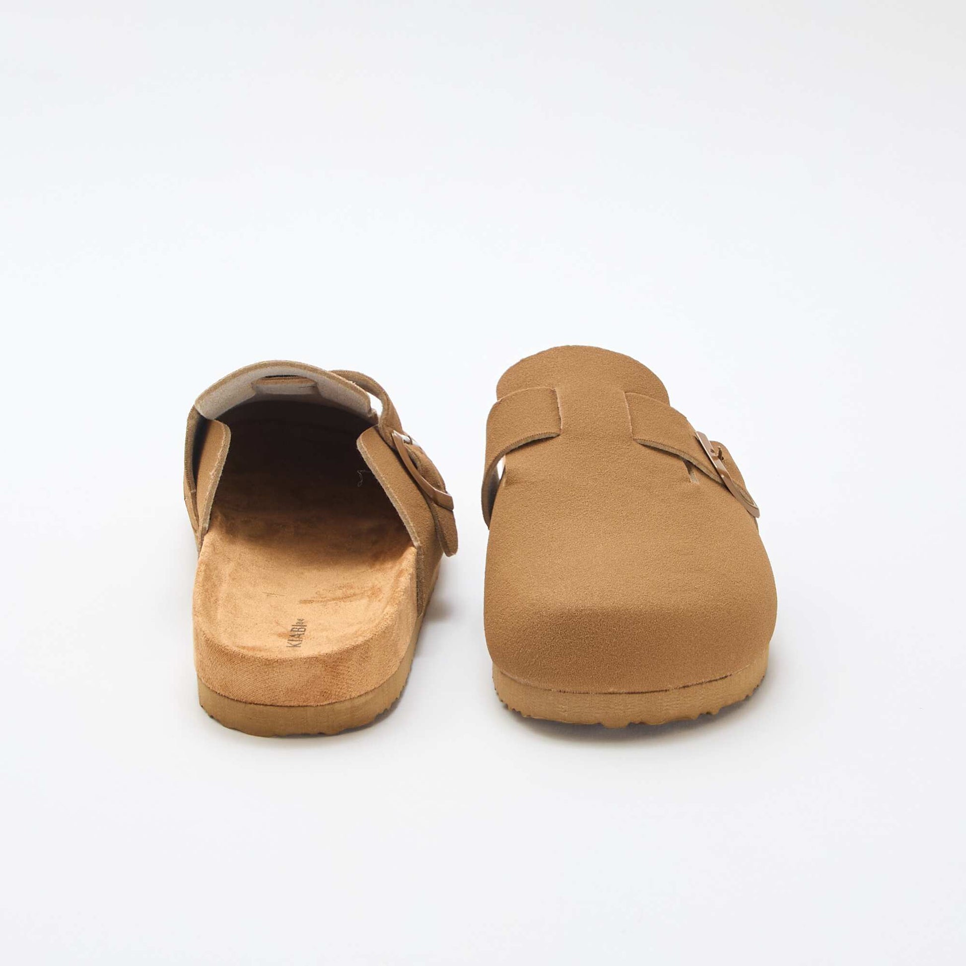 Suede-Effect Mule Clogs BROWN