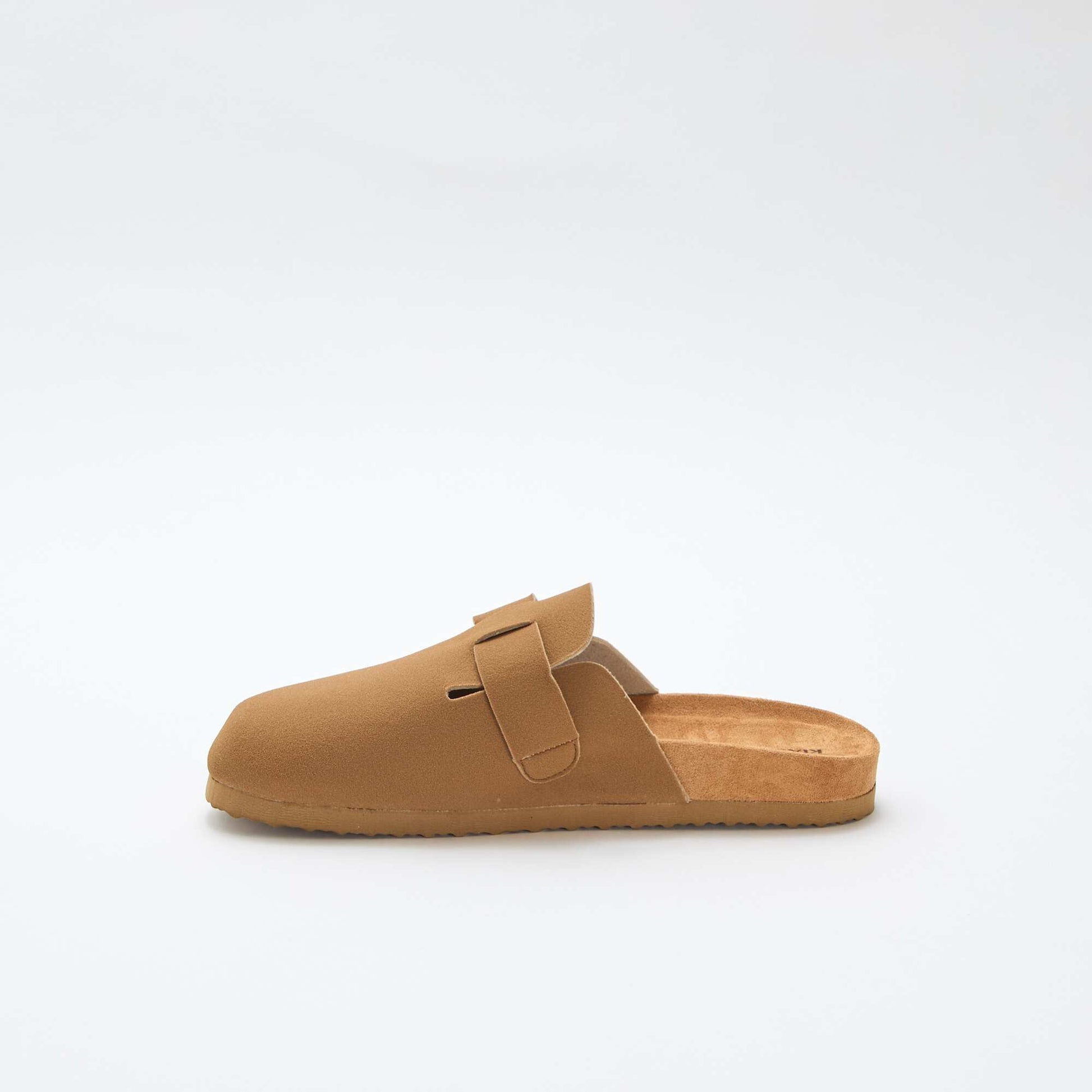 Suede-Effect Mule Clogs BROWN