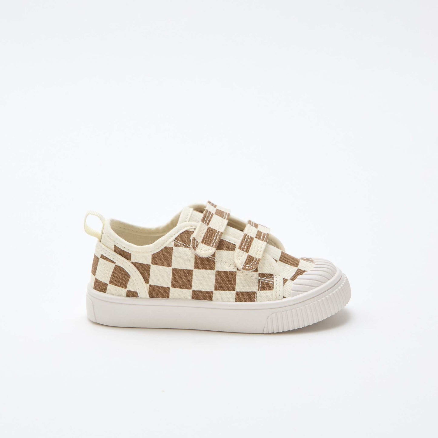 Canvas Sneakers with Hook-and-Loop Fastening BROWN