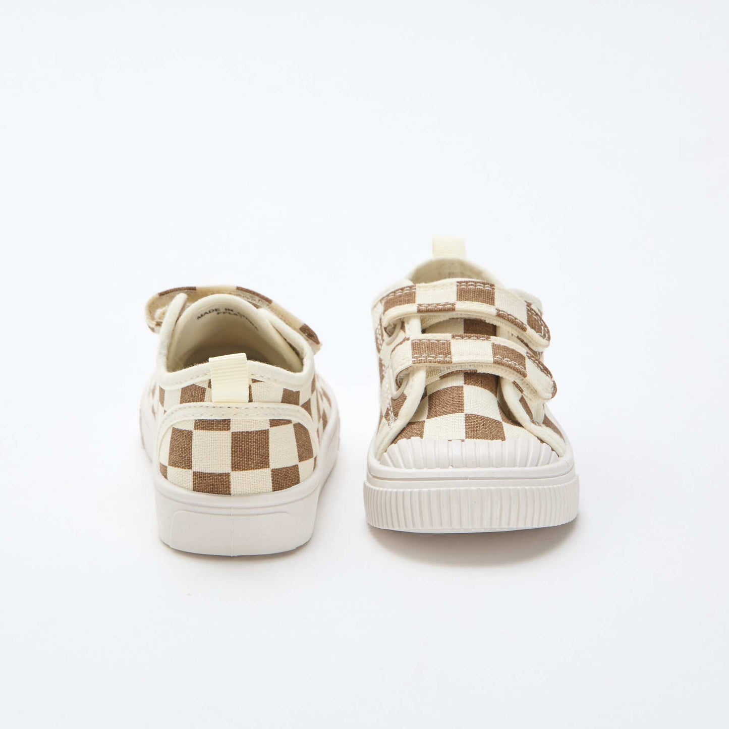 Canvas Sneakers with Hook-and-Loop Fastening BROWN