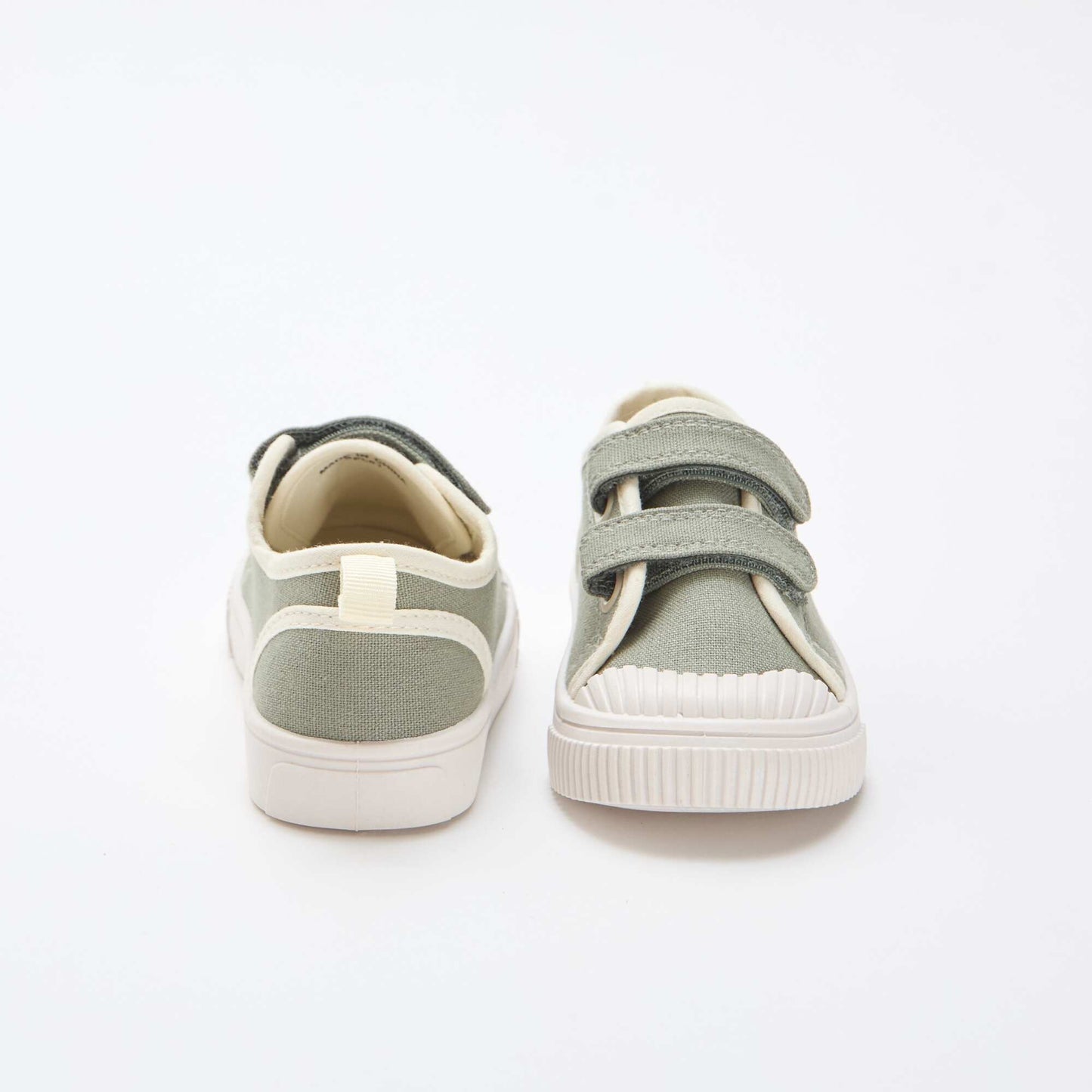 Canvas Sneakers with Hook-and-Loop Fastening GREEN