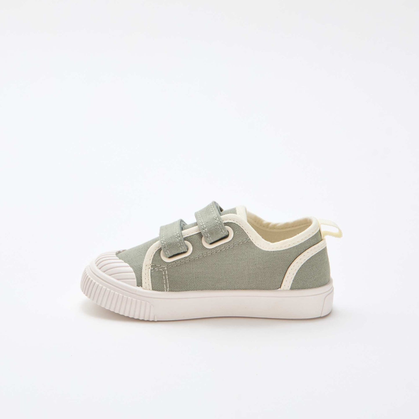 Canvas Sneakers with Hook-and-Loop Fastening GREEN