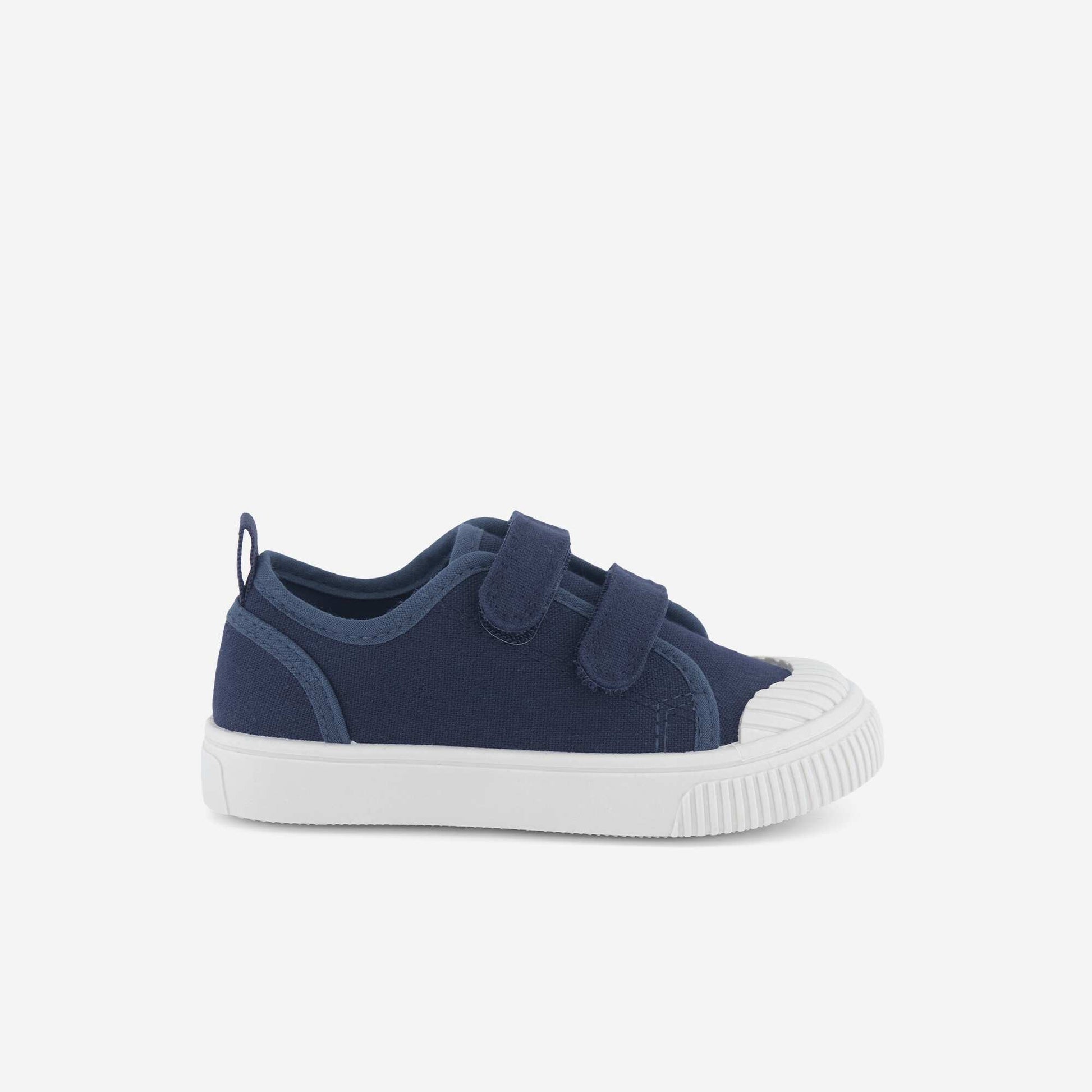 Canvas trainers with hook-and-loop straps BLUE