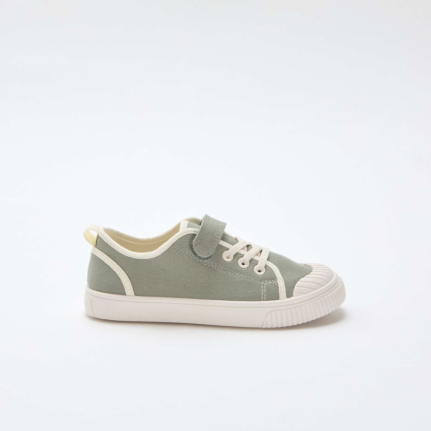 Canvas Sneakers with Hook-and-Loop Fastening GREEN