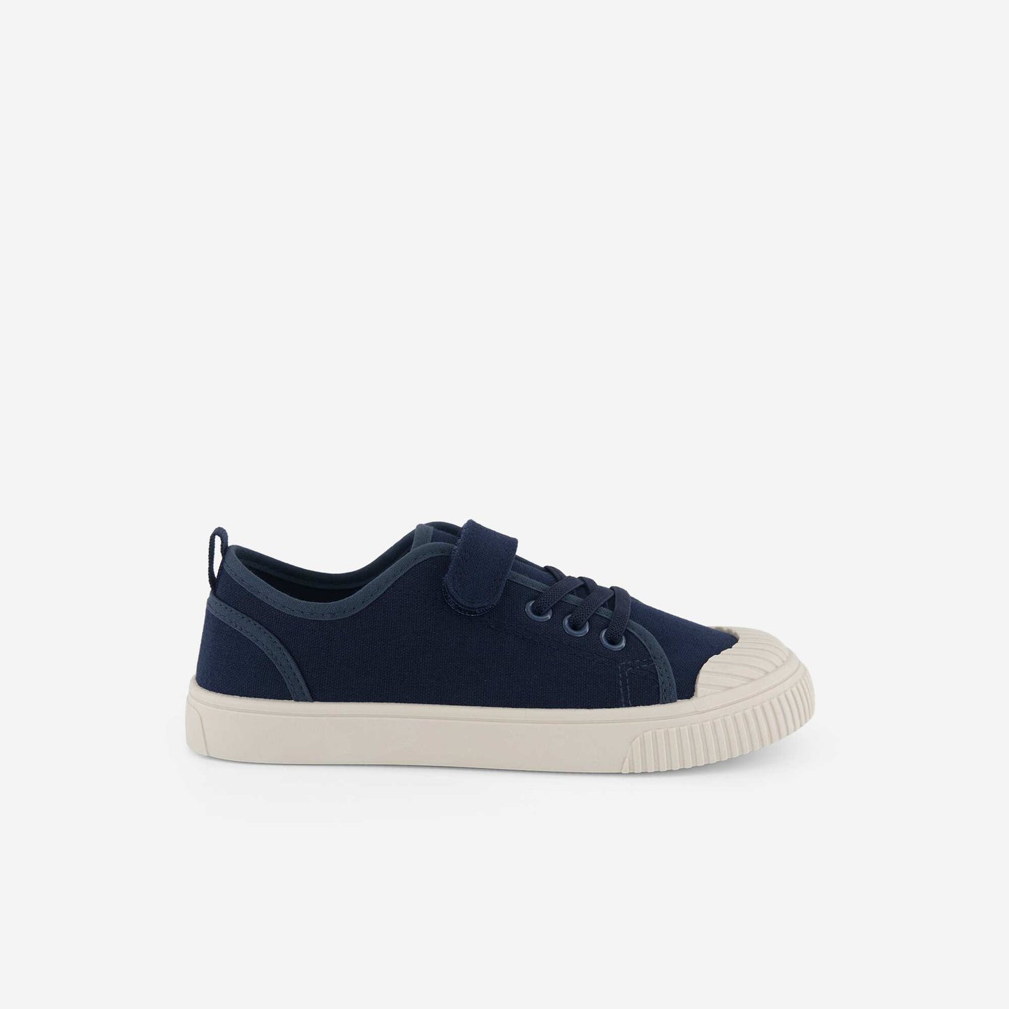 Canvas trainers with hook-and-loop straps BLUE