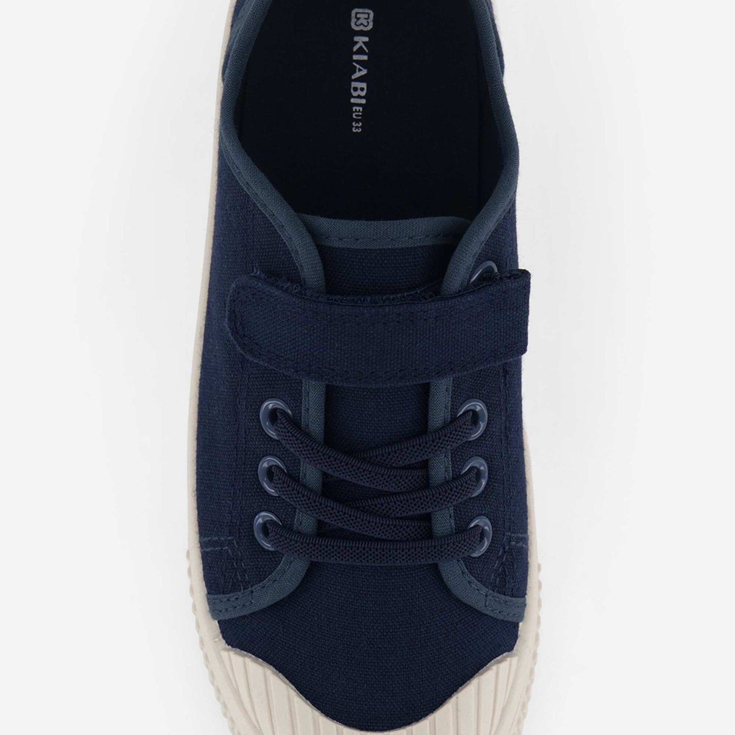 Canvas trainers with hook-and-loop straps BLUE