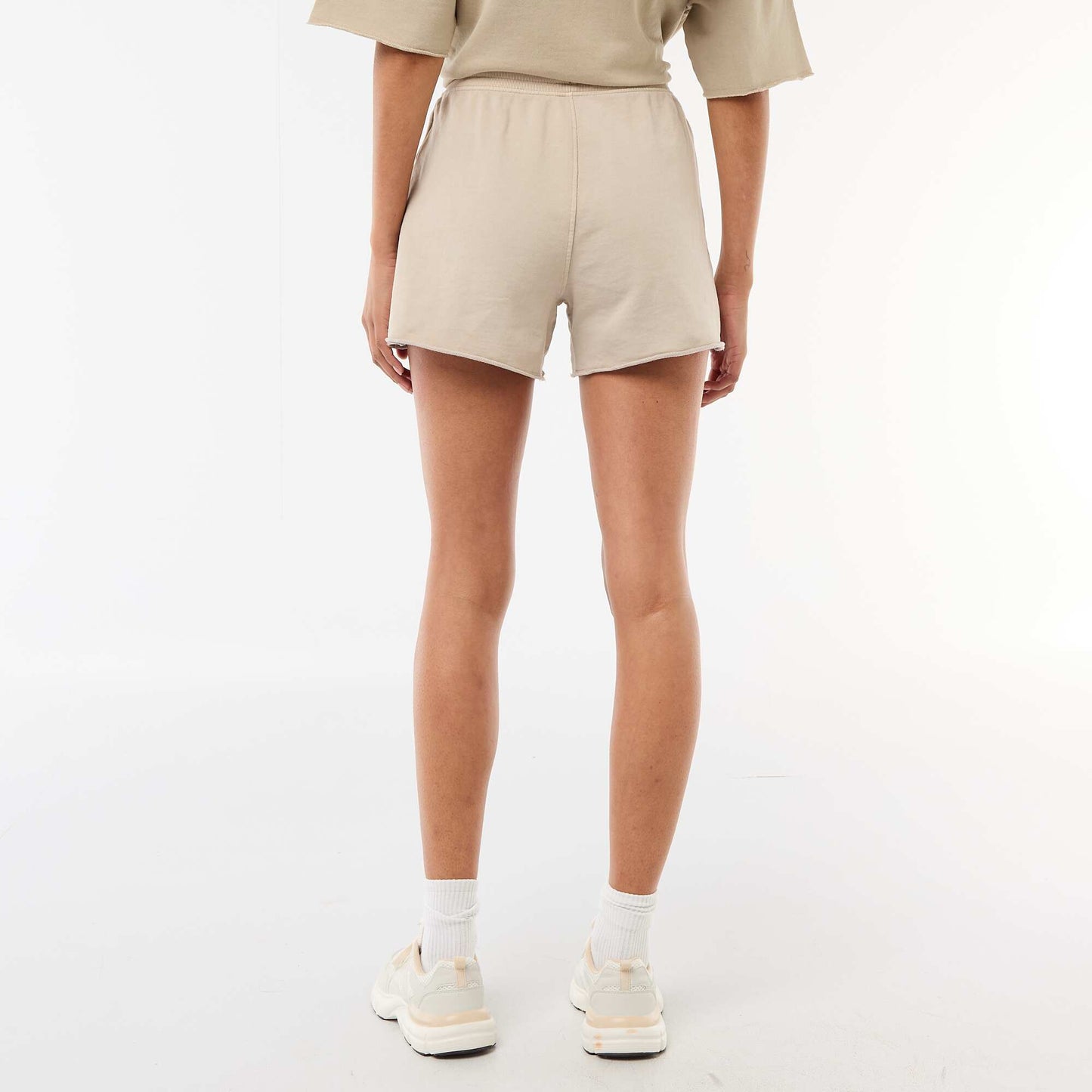 Plain French Terry Shorts BEIGE