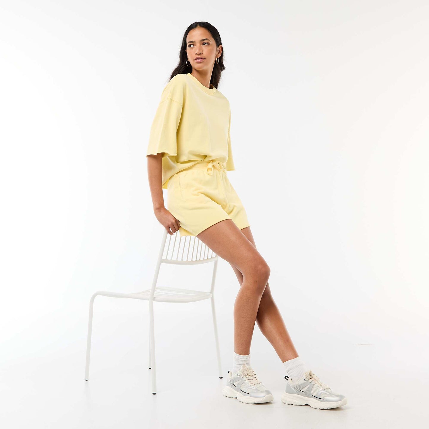 Plain French Terry Shorts YELLOW