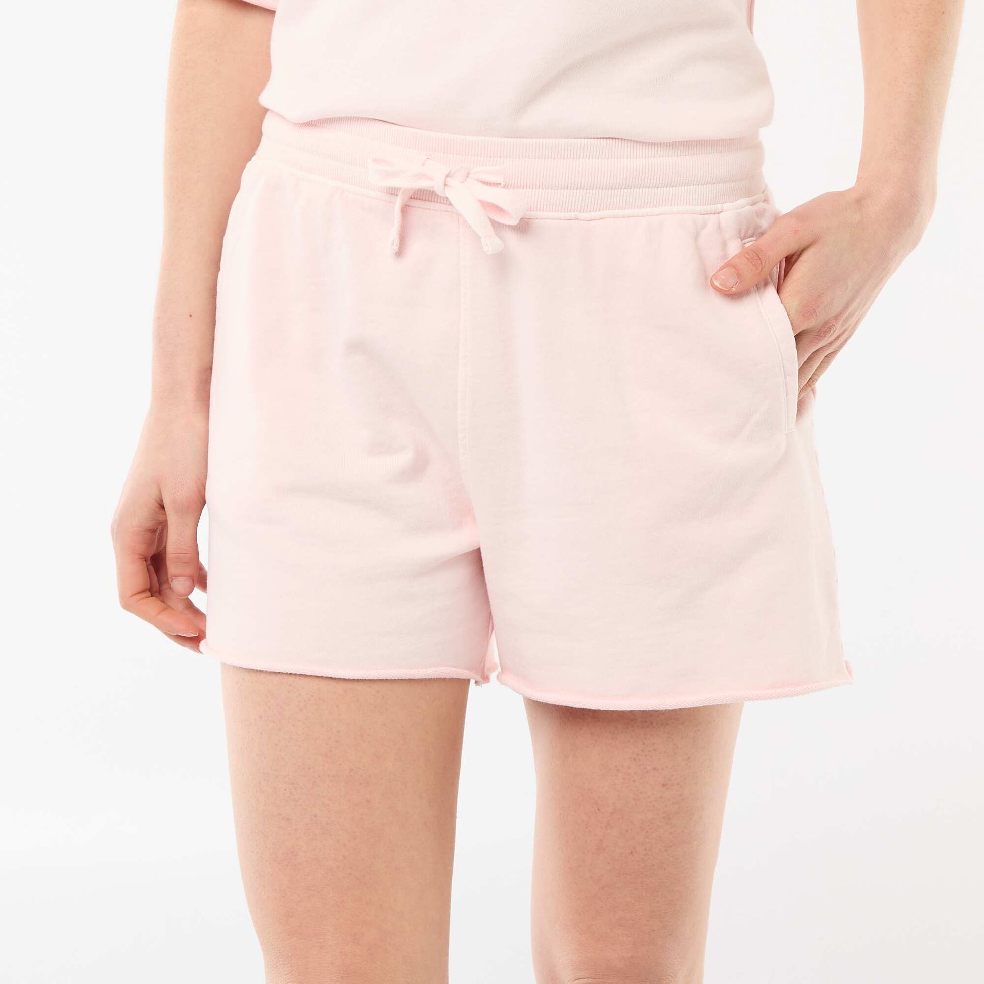 Plain French Terry Shorts PINK