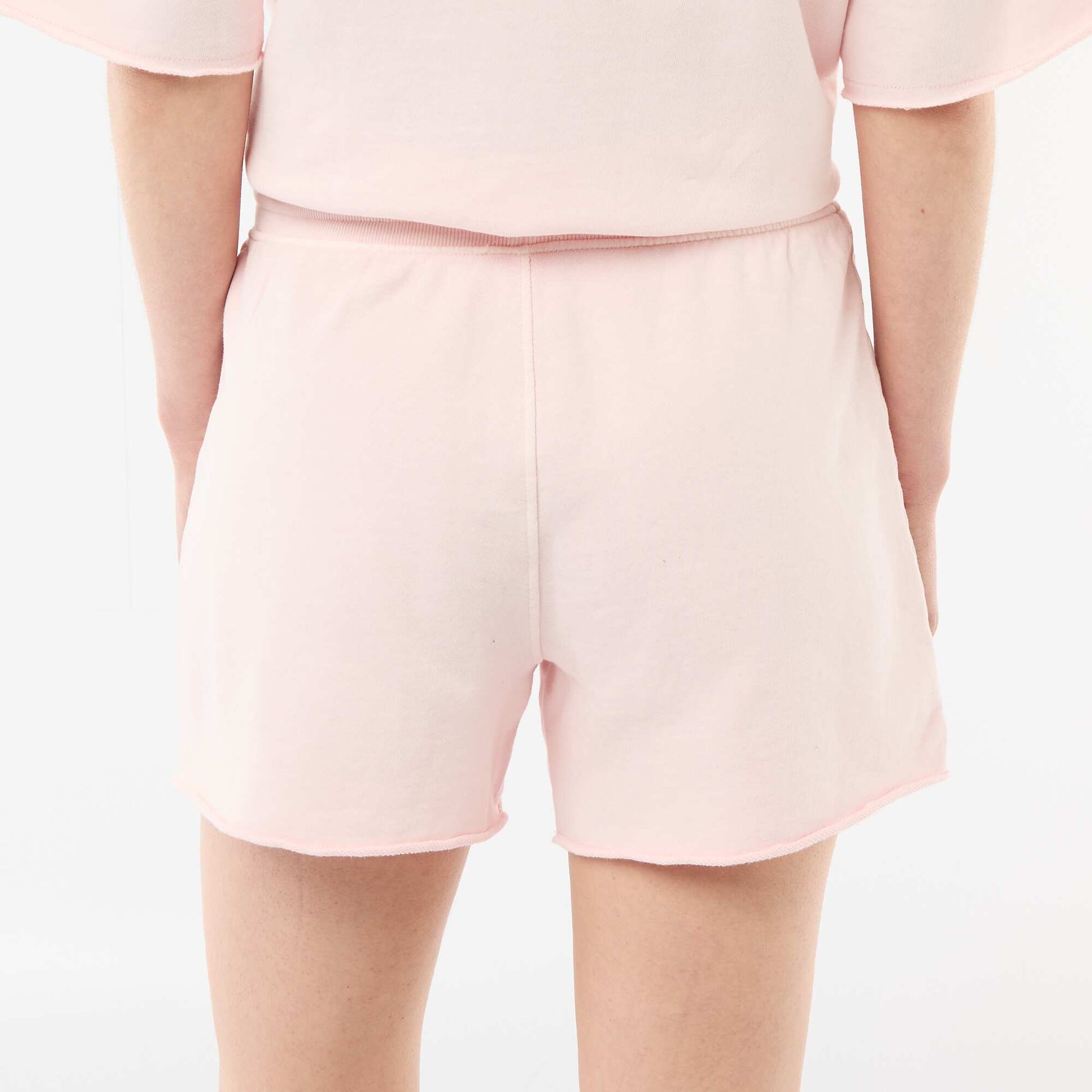 Plain French Terry Shorts PINK