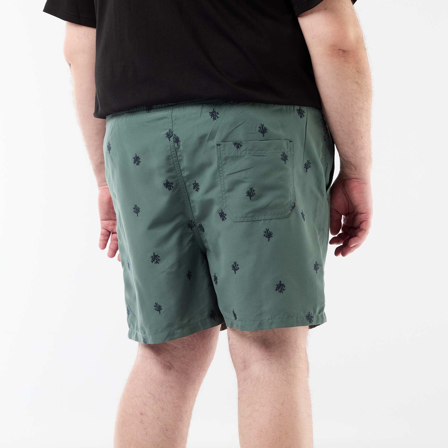 Patterned Swim Shorts GREEN