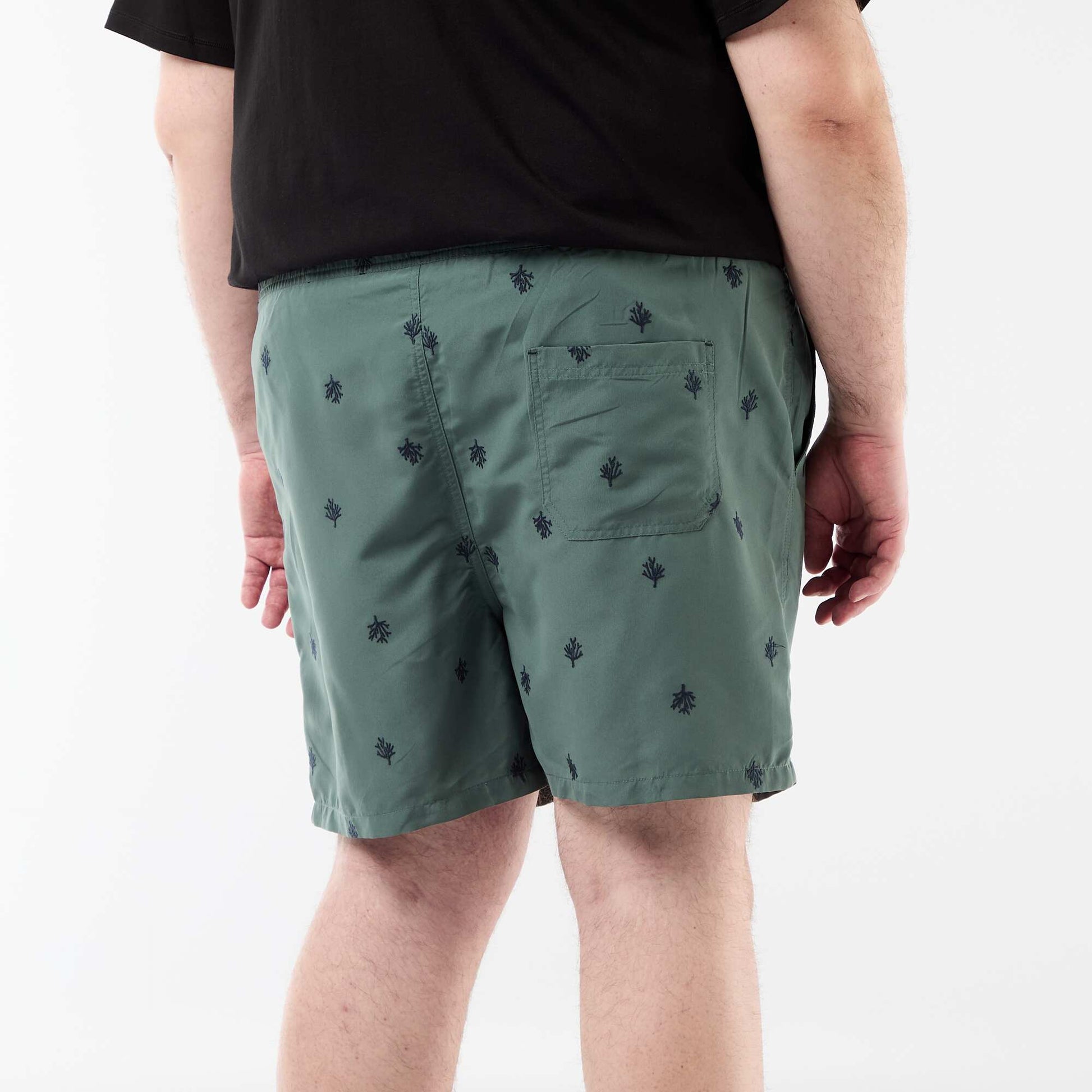 Patterned Swim Shorts GREEN