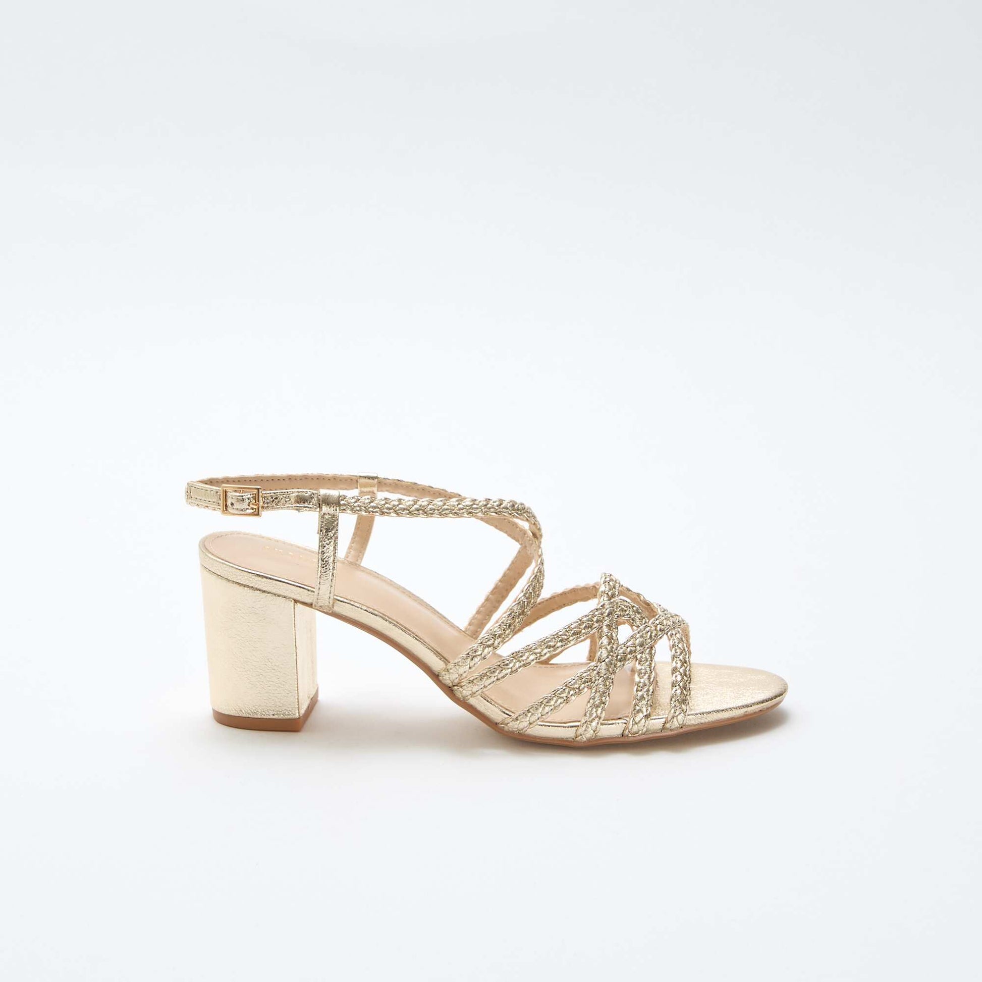 Gold Heeled Occasion Sandals YELLOW