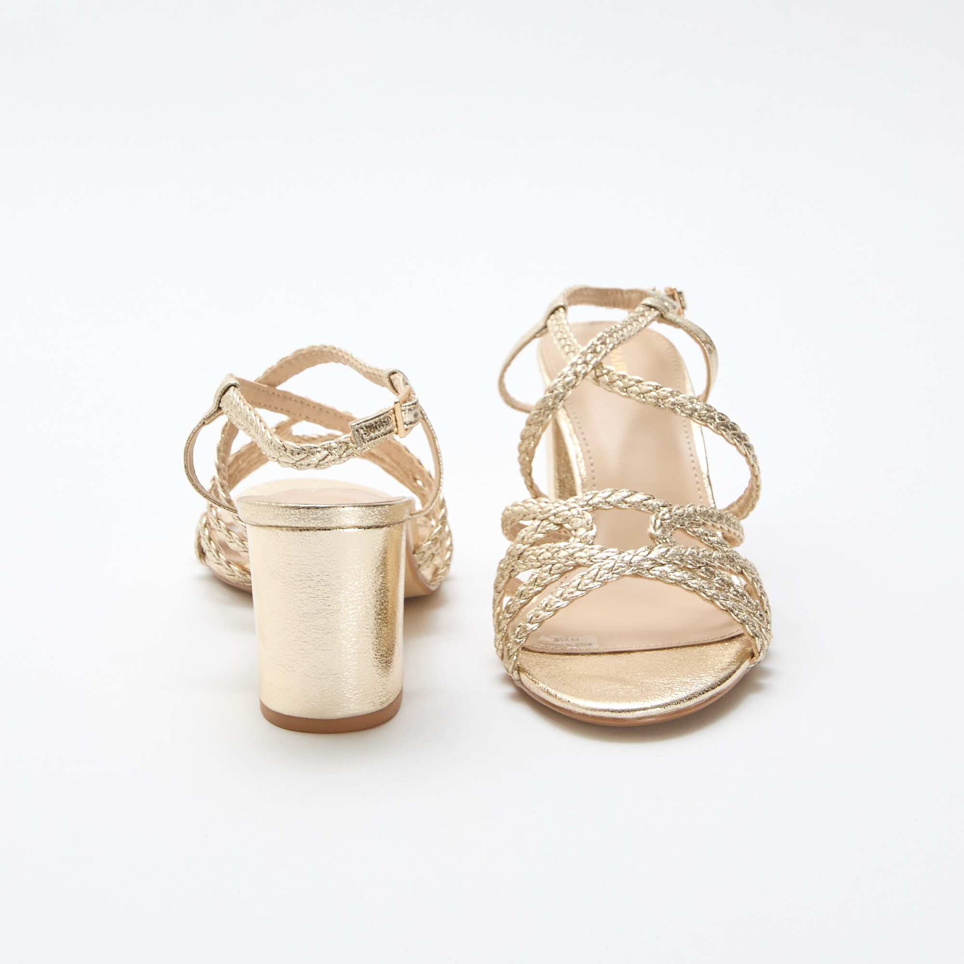 Gold Heeled Occasion Sandals YELLOW