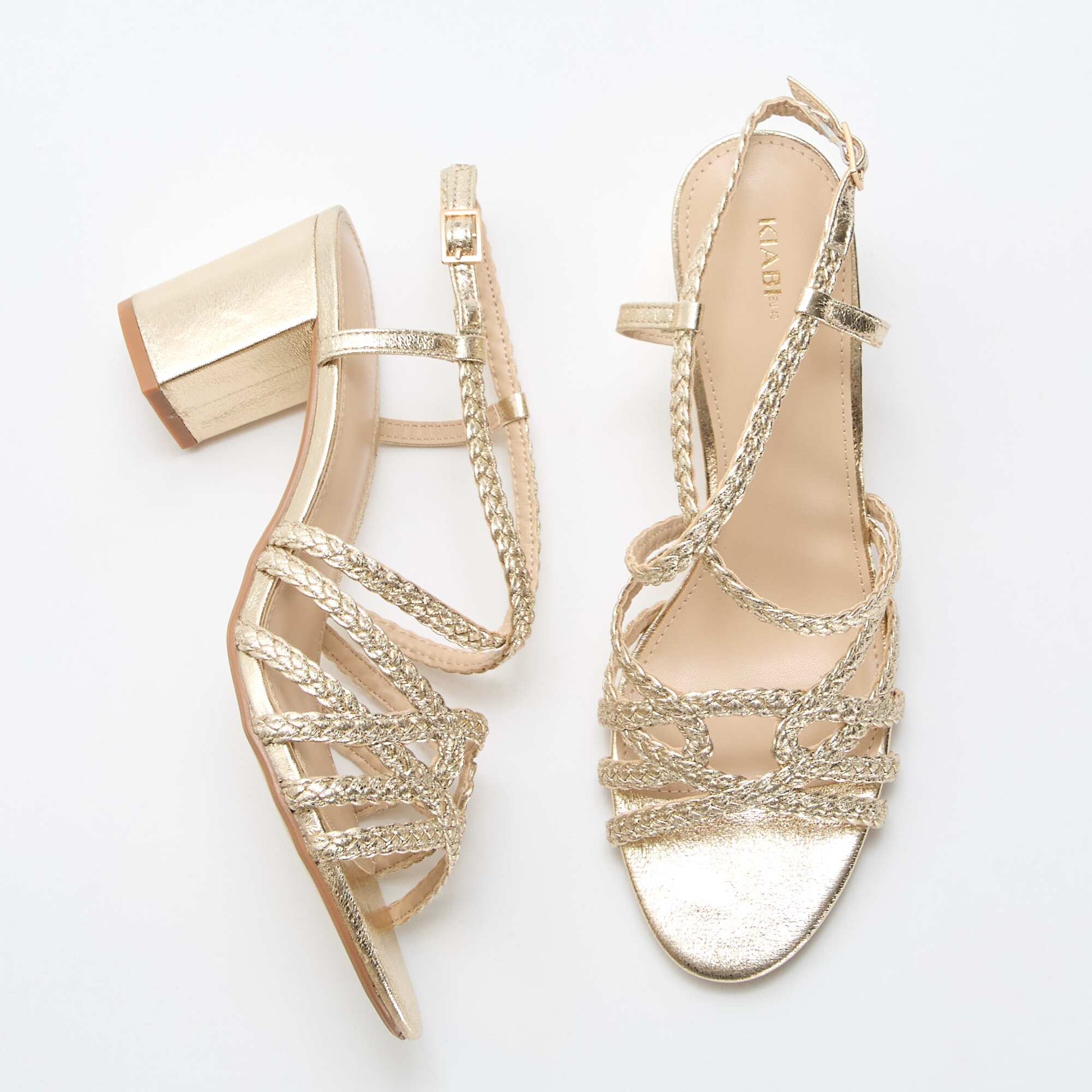 Gold Heeled Occasion Sandals YELLOW