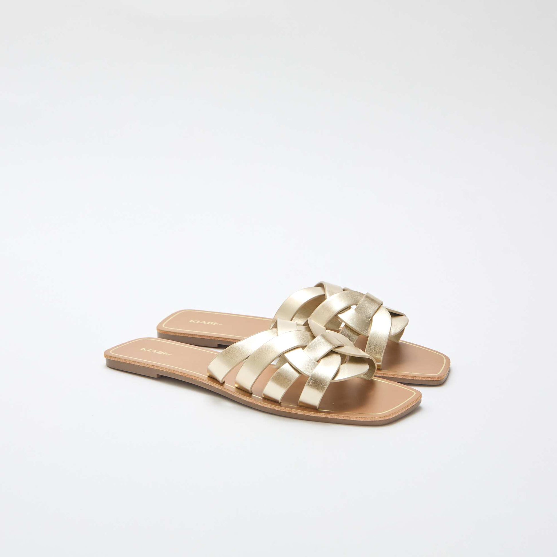 Gold Strap Sandals YELLOW