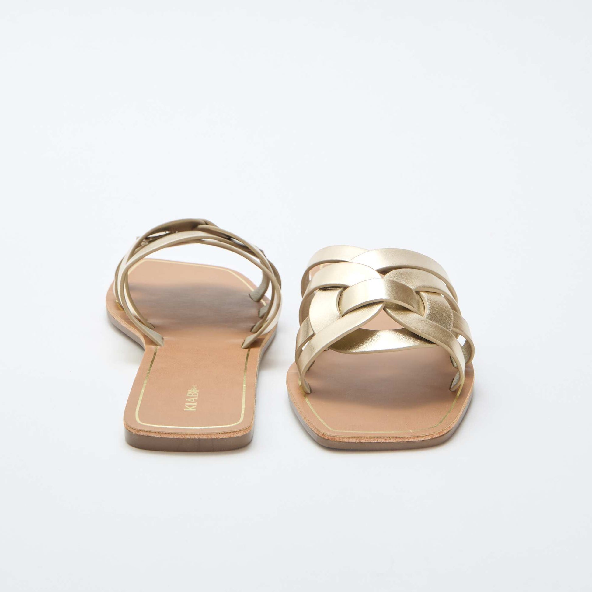 Gold Strap Sandals YELLOW