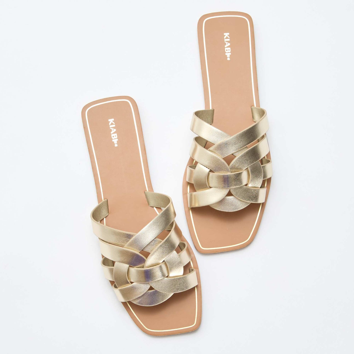 Gold Strap Sandals YELLOW