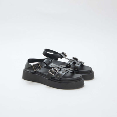 Platform Sole Sandals BLACK