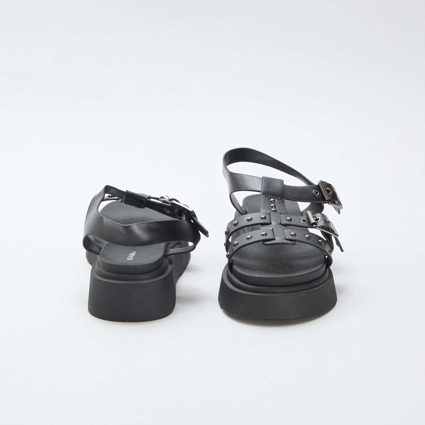 Platform Sole Sandals BLACK