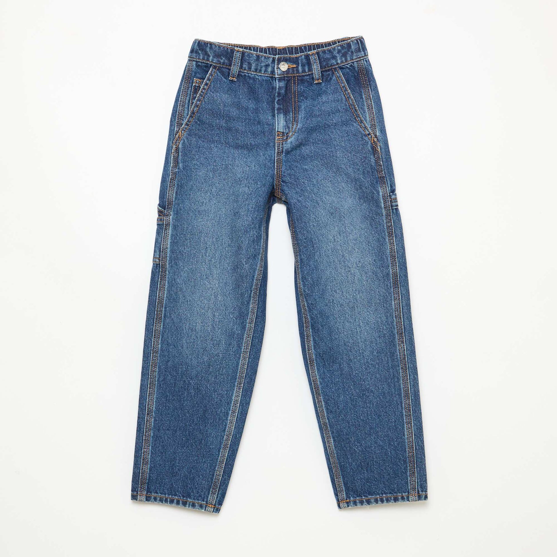 Loose Jeans with Large Pockets BLUE