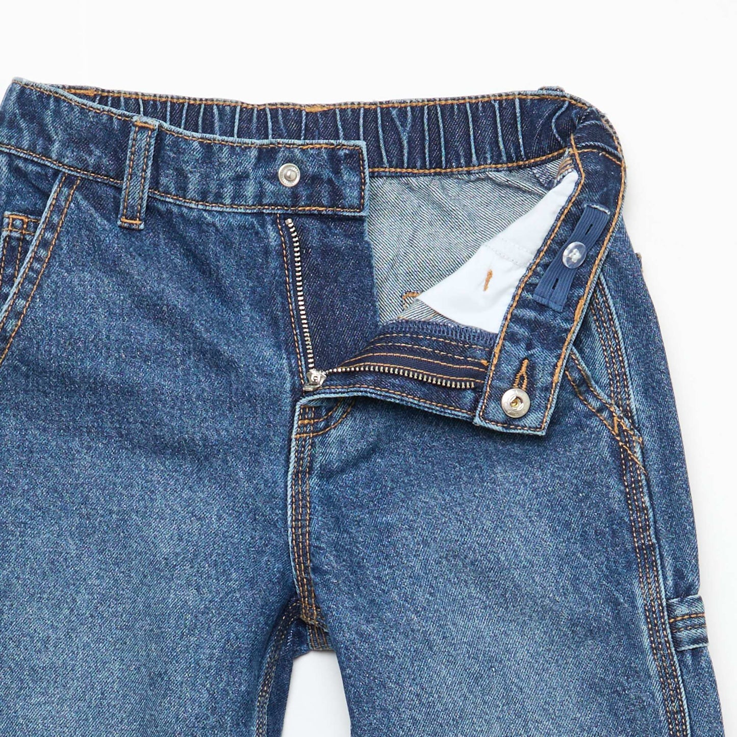 Loose Jeans with Large Pockets BLUE