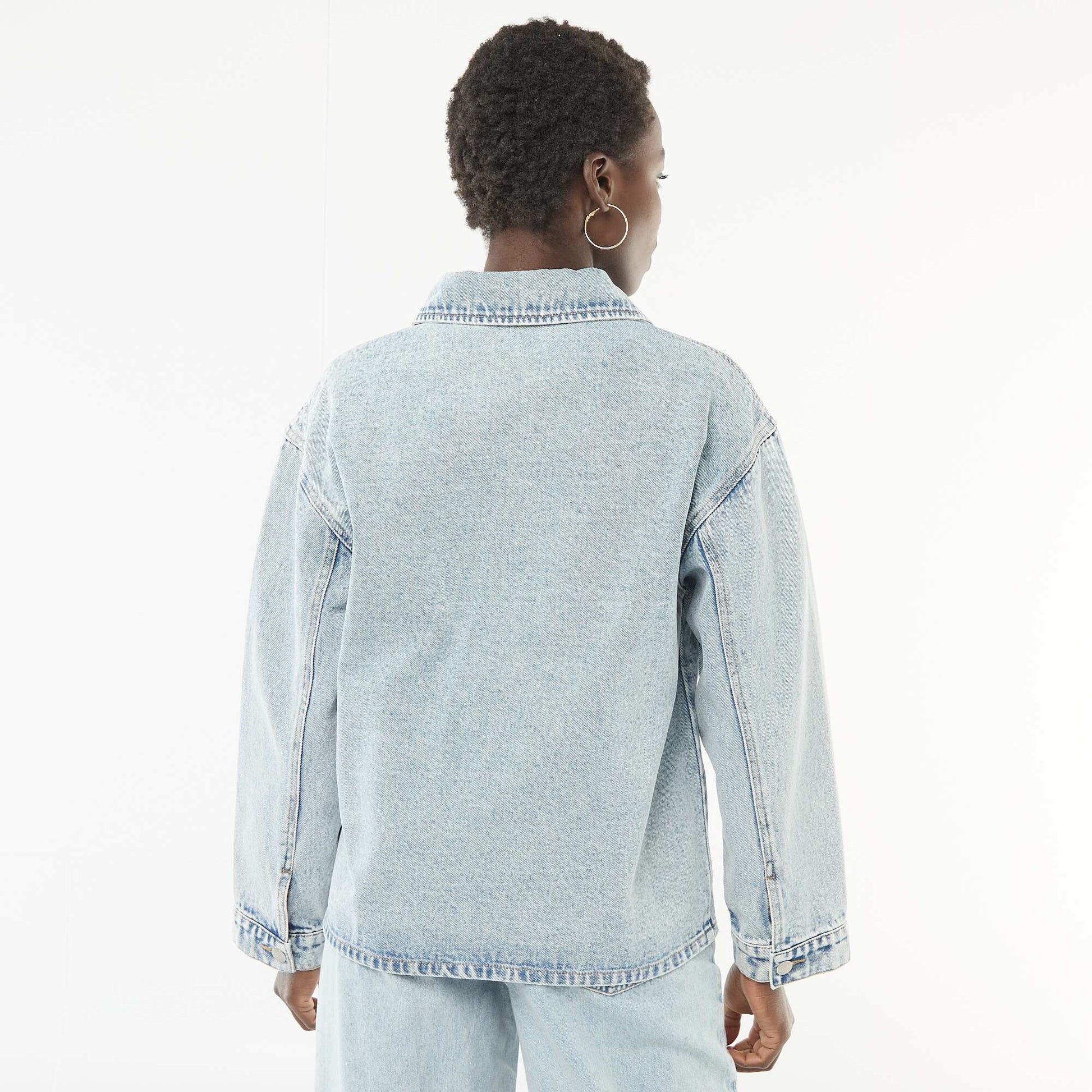 Patch Pocket Denim Jacket BLUE