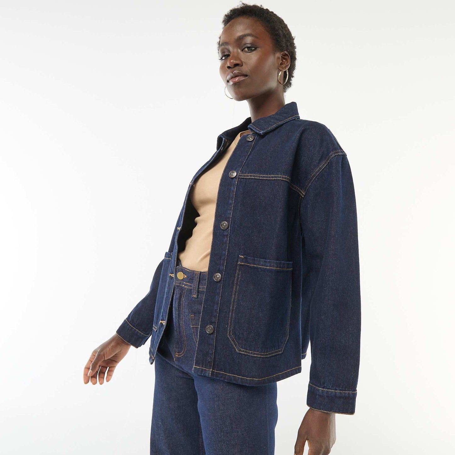 Patch Pocket Denim Jacket BLUE