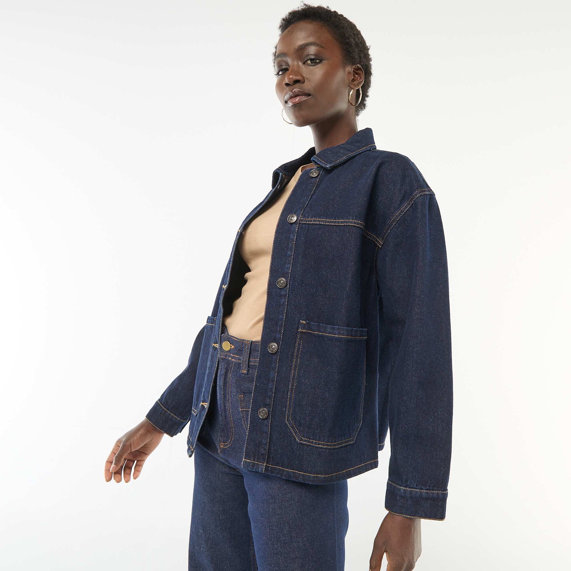 Patch Pocket Denim Jacket BLUE