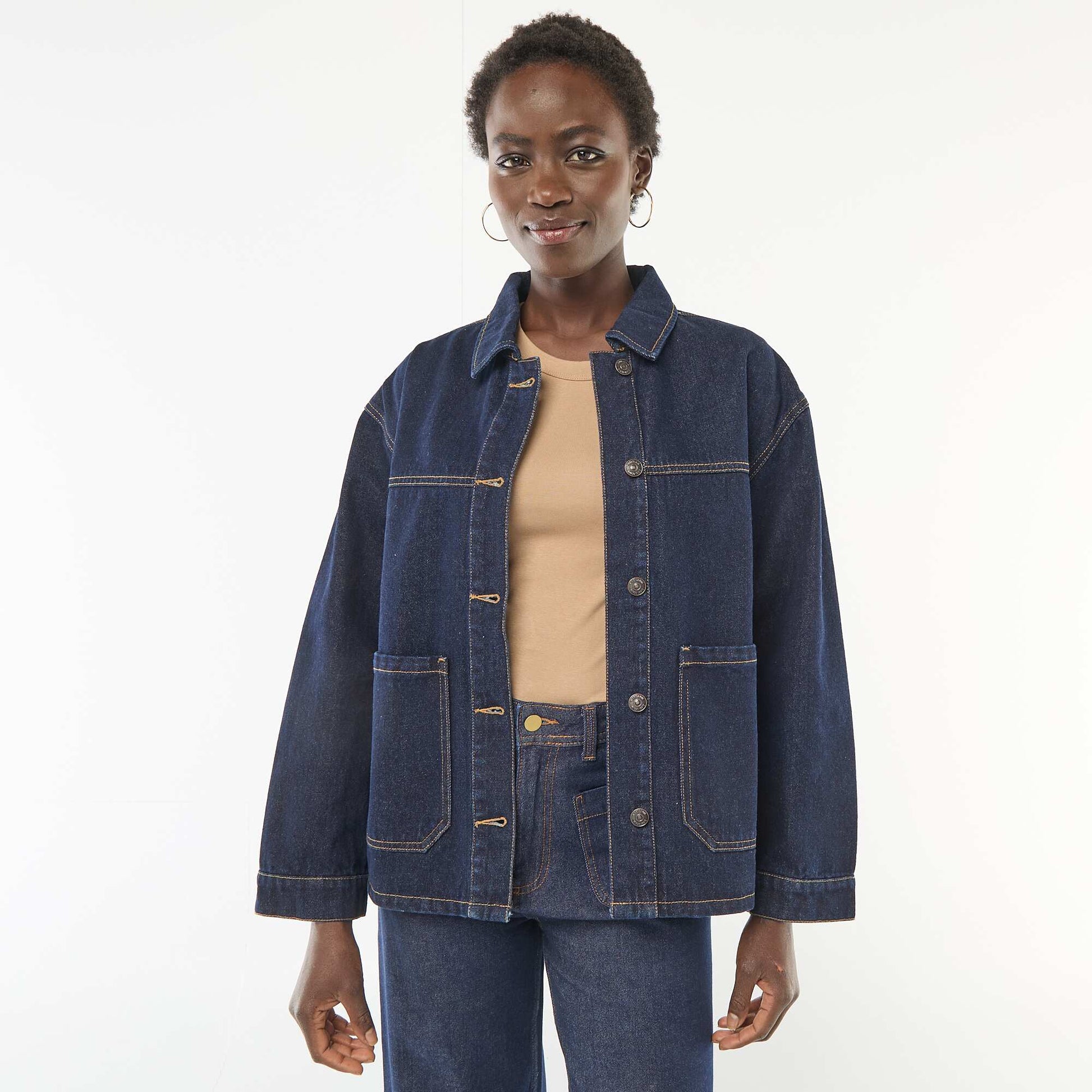 Patch Pocket Denim Jacket BLUE