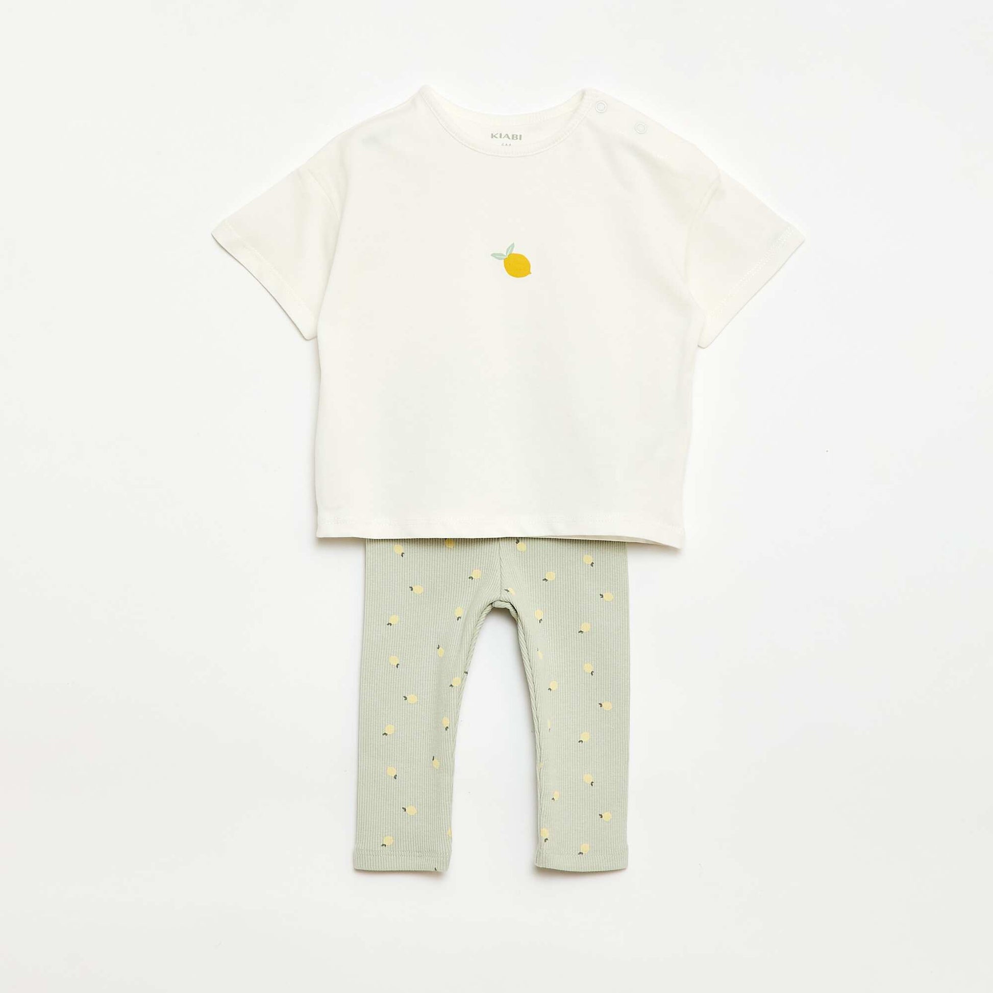 2-Piece T-shirt and Leggings Set YELLOW
