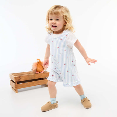 2-Piece T-shirt + Playsuit Set WHITE