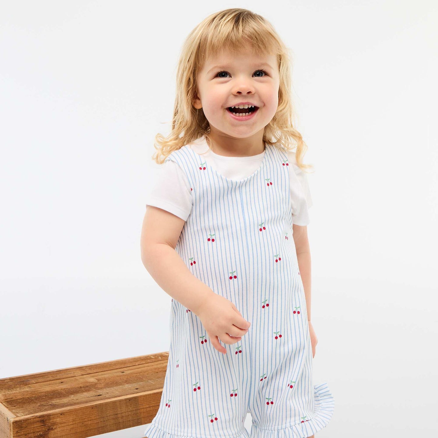2-Piece T-shirt + Playsuit Set WHITE