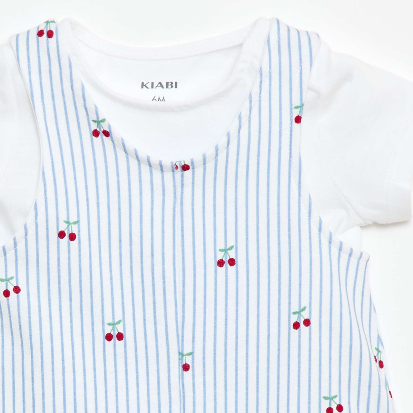 2-Piece T-shirt + Playsuit Set WHITE