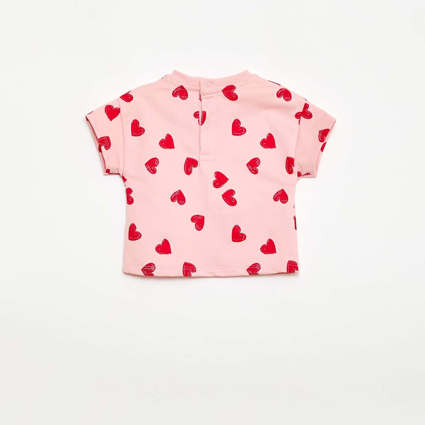 Printed 2-piece short and T-shirt set PINK