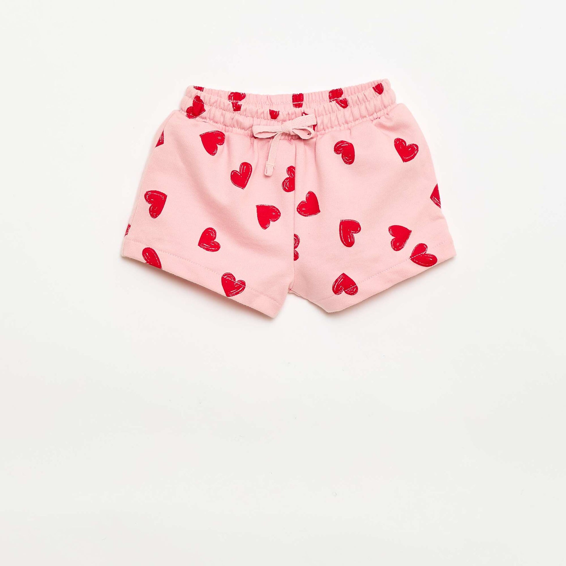 Printed 2-piece short and T-shirt set PINK