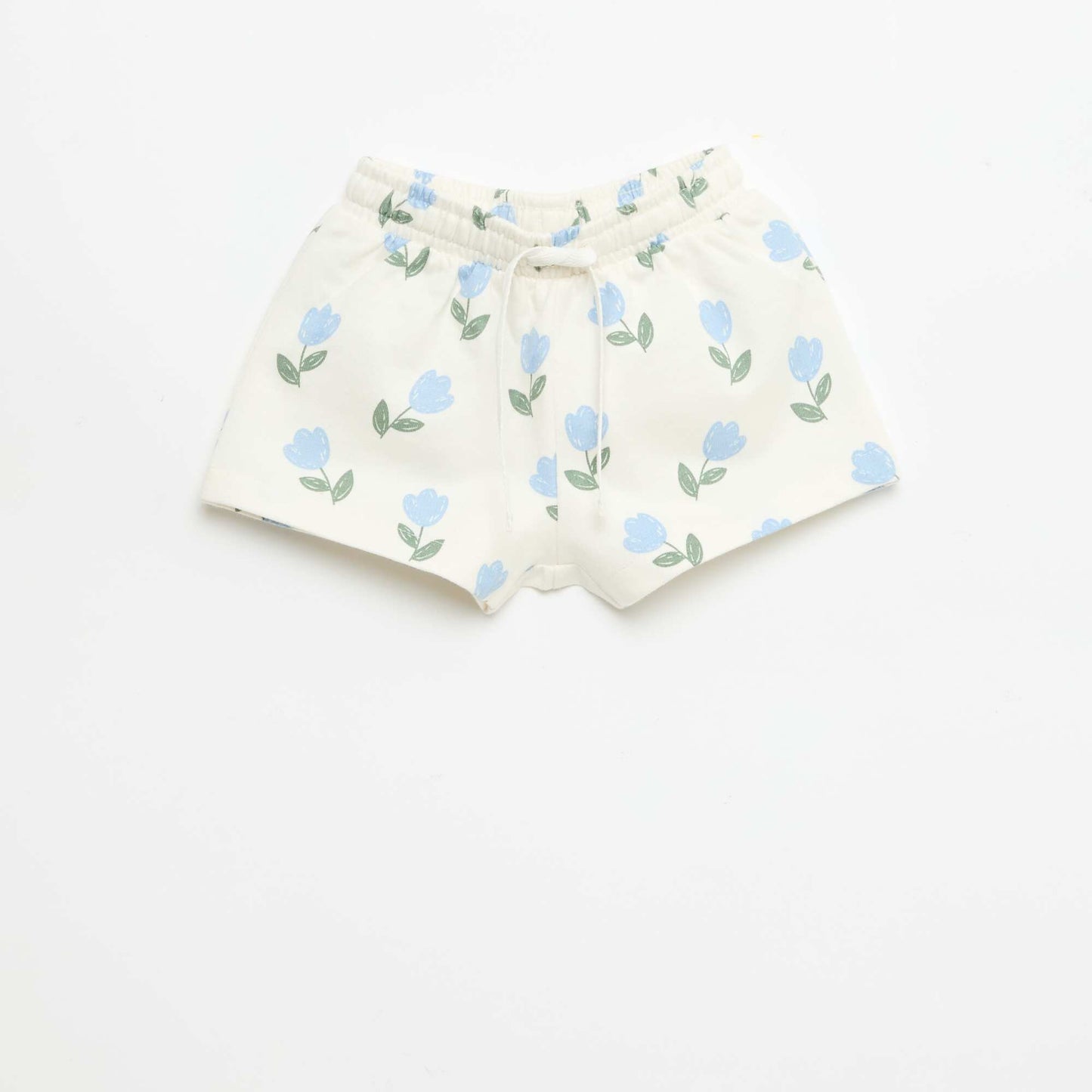 Printed 2-piece short and T-shirt set WHITE