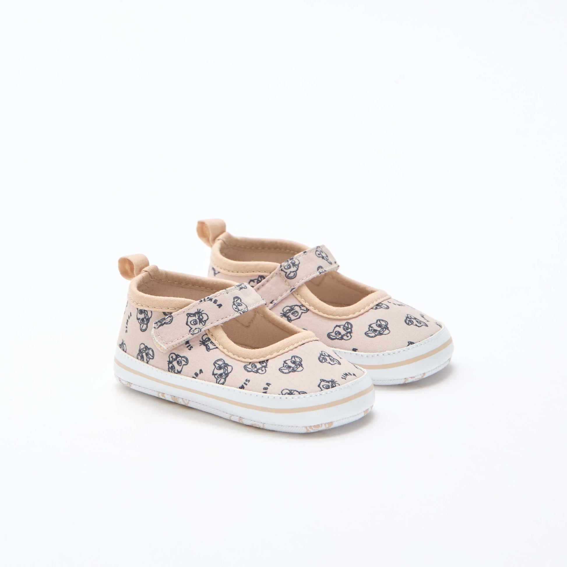 Disney' Ballerina Flats with Hook-and-Loop Fastener BEIGE