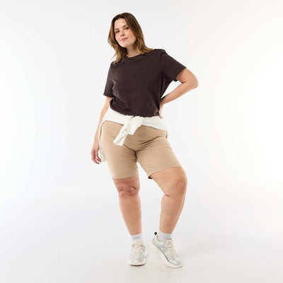 Plain Cycling Shorts BEIGE