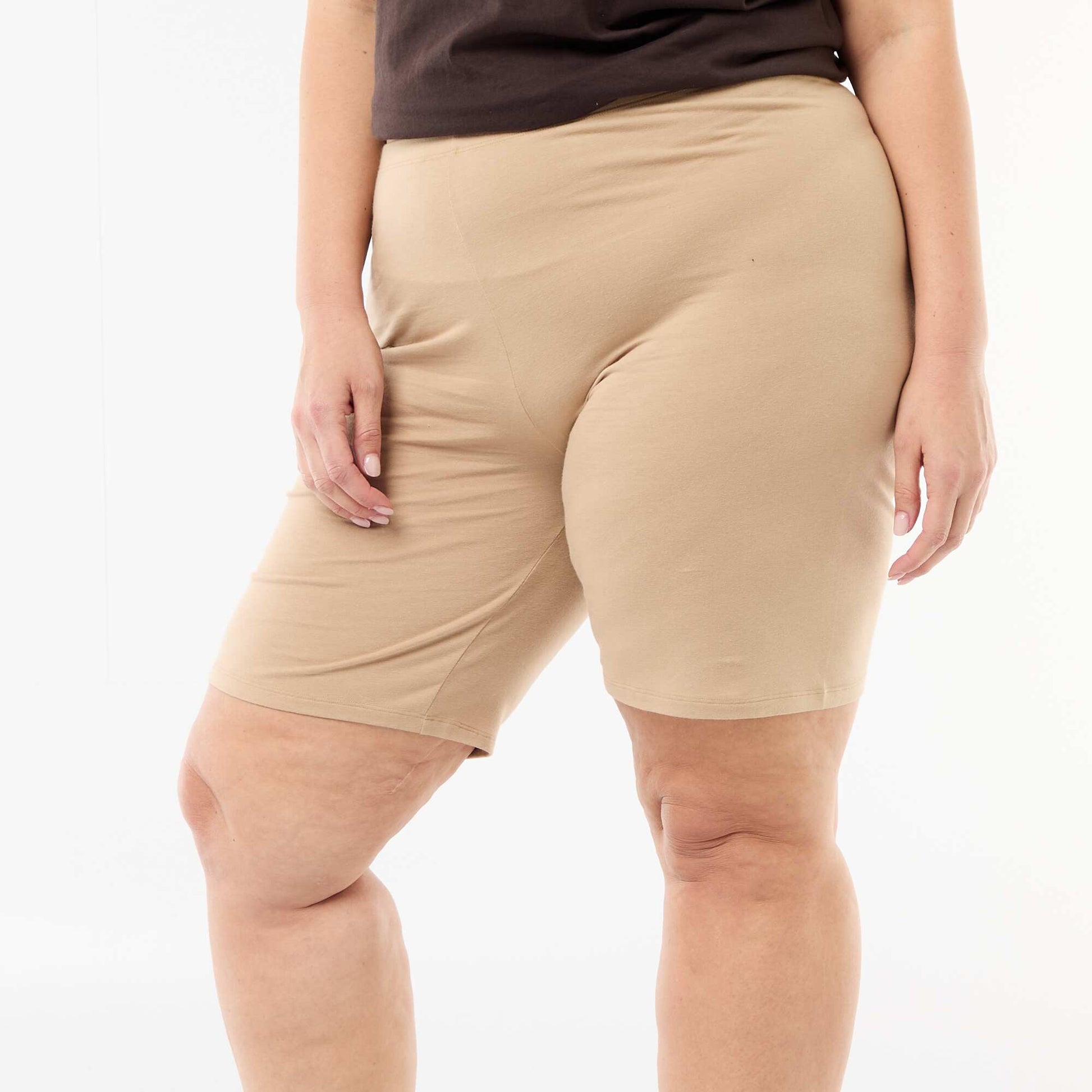 Plain Cycling Shorts BEIGE