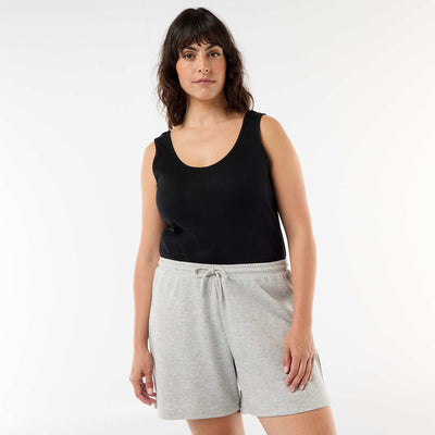 Solid Light Fleece Shorts GREY