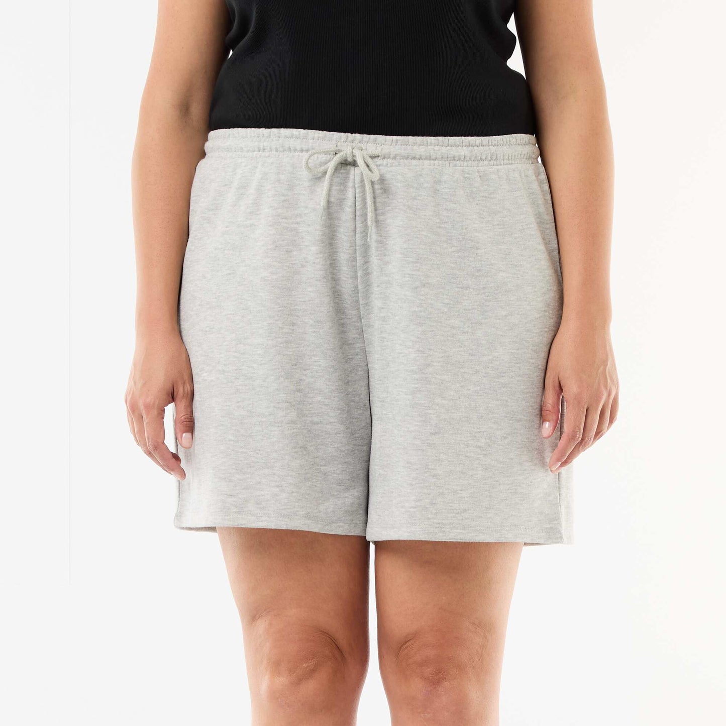 Solid Light Fleece Shorts GREY