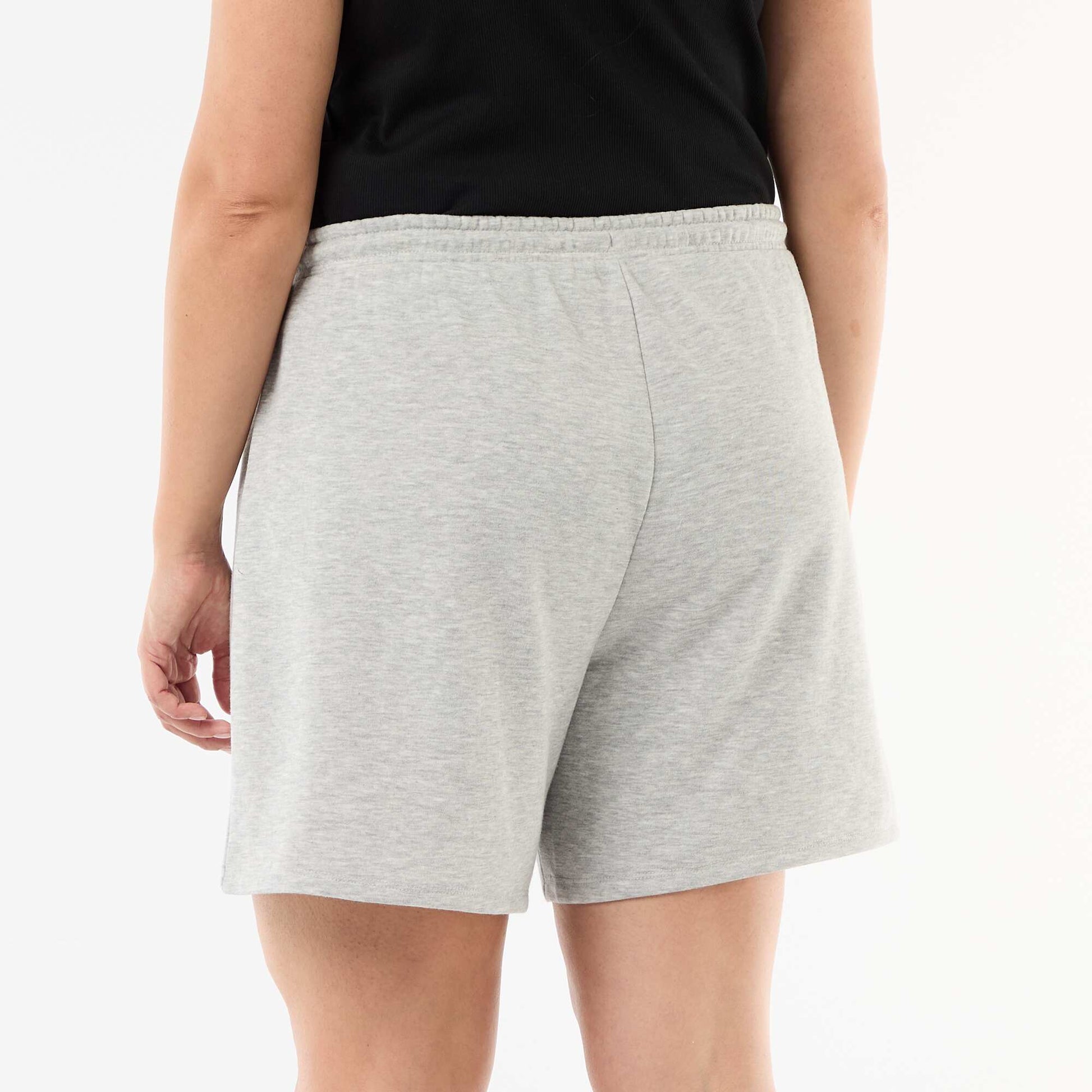 Solid Light Fleece Shorts GREY