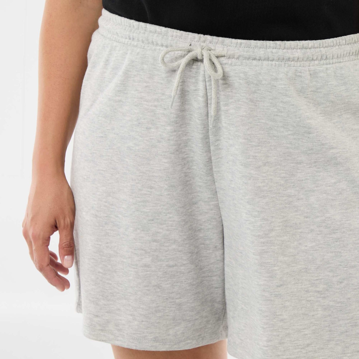 Solid Light Fleece Shorts GREY