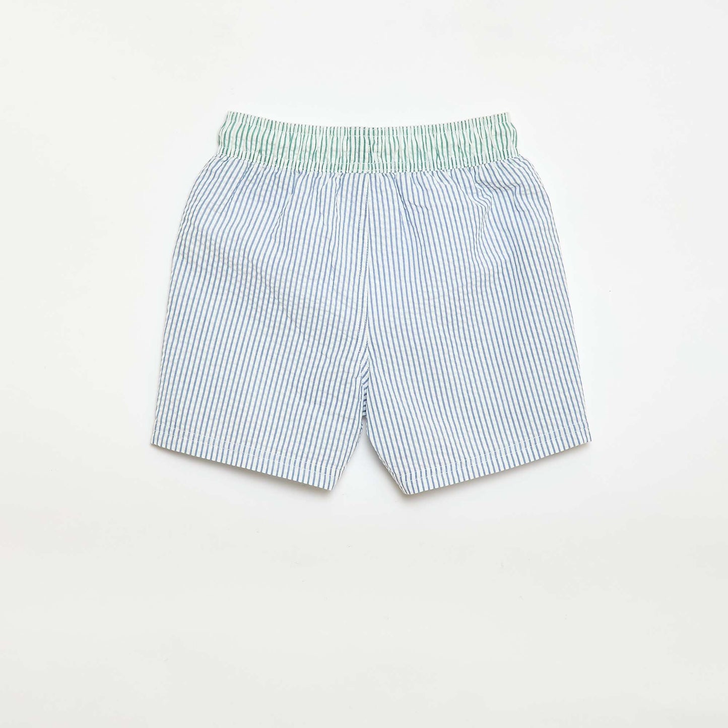 Striped Swim Shorts with Drawstrings BLUE