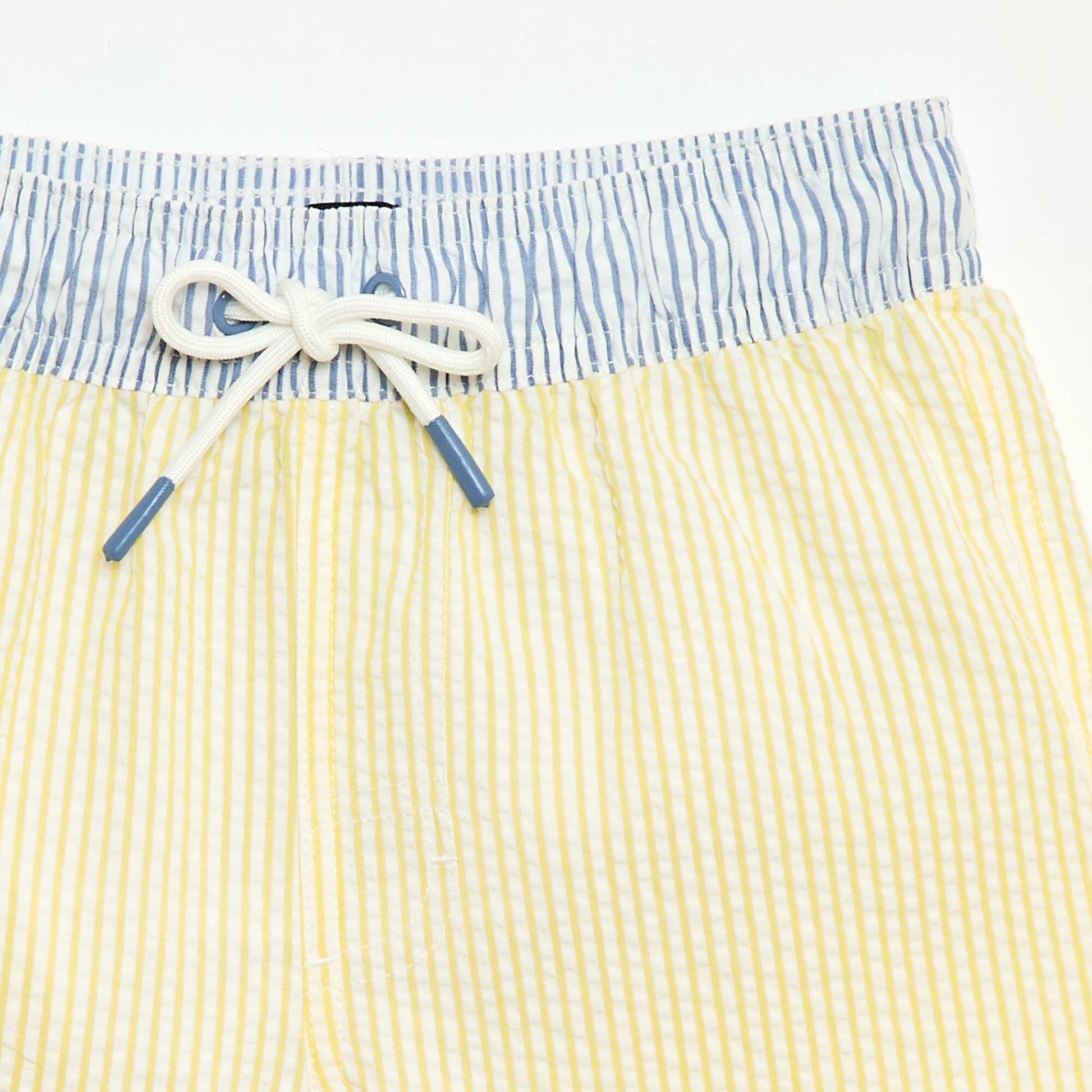 Striped Swim Shorts with Drawstrings YELLOW