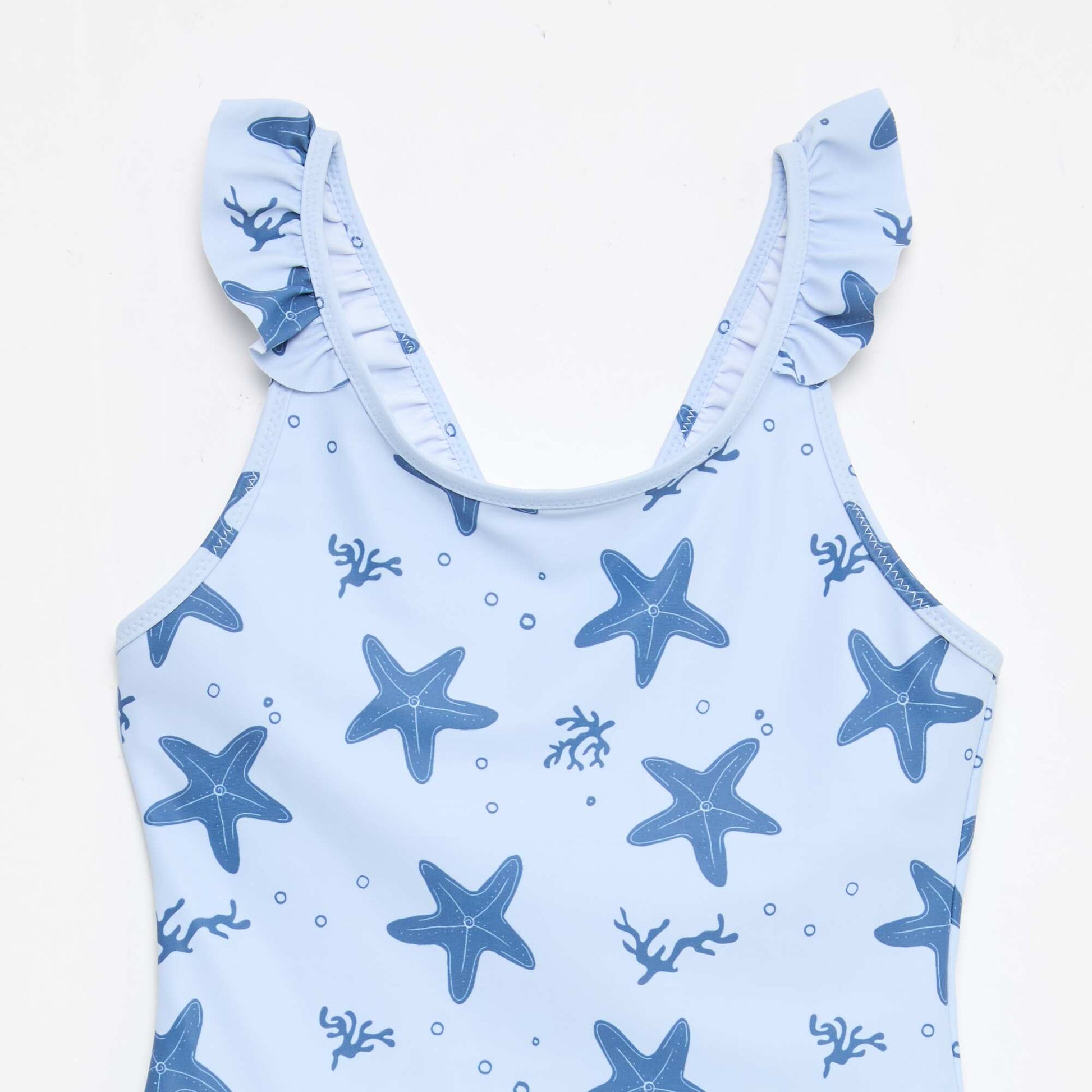 All-Over Tropical Print Swimsuit BLUE