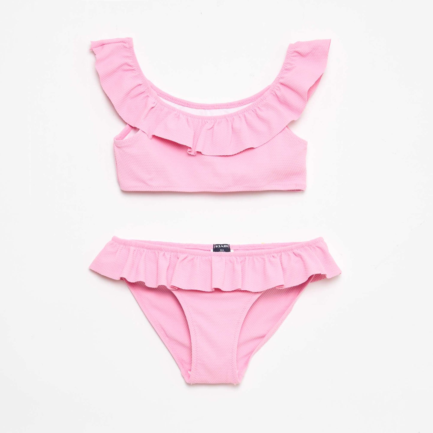 Ruffled Knit Swimsuit - 2 Piece PINK